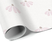 Papier Cadeau Marguerites roses (Coin rond)