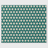 Papier Cadeau marguerites sur pois (Plat)
