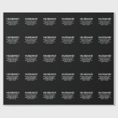 Papier Cadeau Mari Citation Drôle Mari (Plat)