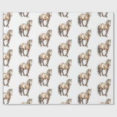 Papier Cadeau Mariage à la ferme animale de chevaux (Plat)