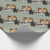 Papier Cadeau Mariage adorable de jeunes mariés de cheval (Coin)