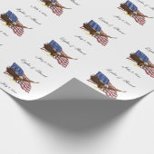 Papier Cadeau Mariage américain du drapeau et de l'aigle (Coin)