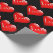 Papier Cadeau Mariage Amour Parisien Attrayant Cœur Rouge (Coin)