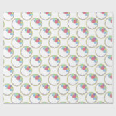 Papier Cadeau Mariage Anniversaire Gâteau Floral Pastel Rose de (Plat)