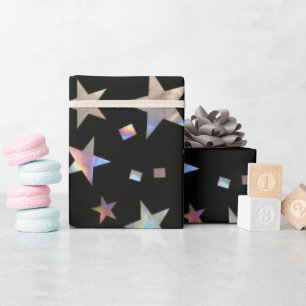 Papier Cadeau Mariage arc-en-ciel holographique Noël Anniversair