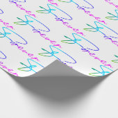Papier Cadeau Mariage Arc-en-ciel pour l'emballage de script (Coin)