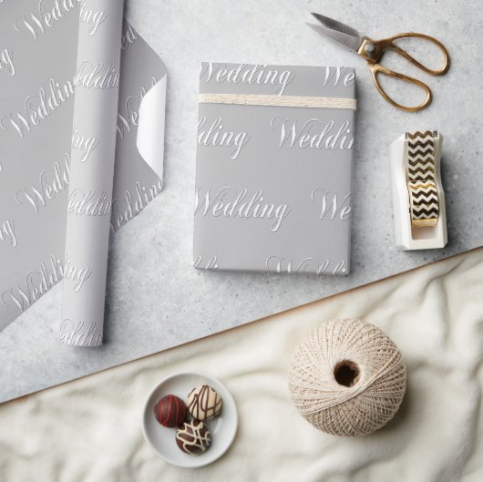 Papier Cadeau Mariage (argent) (Artisanat)