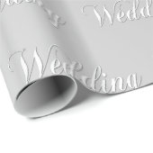Papier Cadeau Mariage (argent) (Coin rond)
