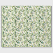 Papier Cadeau Mariage aux raisins verts (Plat)