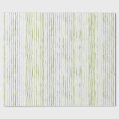 Papier Cadeau Mariage aux rayures vertes et blanches (Plat)
