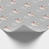 Papier Cadeau Mariage Bells Sur Argent (Coin)