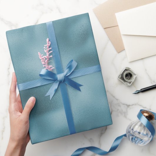 Papier Cadeau Mariage Bleu Canard (Cadeaux)