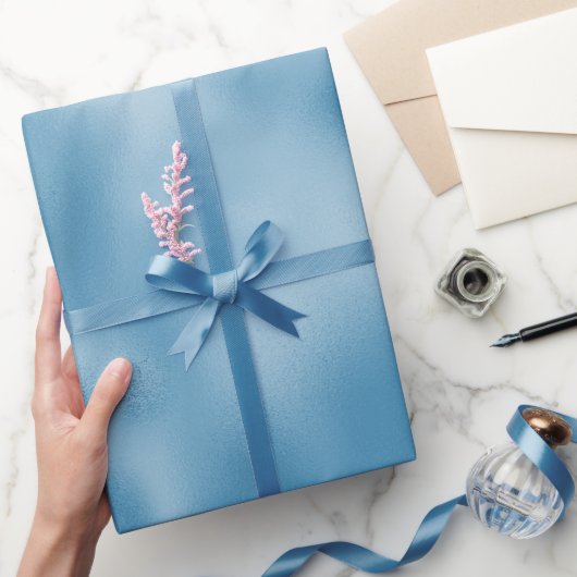 Papier Cadeau Mariage Bleu Turquoise   (Cadeaux)