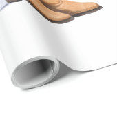 Papier Cadeau mariage campagnard d'été Rouleau de papier d'enrob (Coin rond)