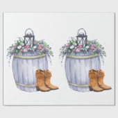 Papier Cadeau mariage campagnard d'été Rouleau de papier d'enrob (Plat)