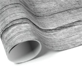 Papier Cadeau Mariage campagnard rustique Barne Bois (Coin rond)