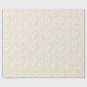 Papier Cadeau Mariage Champêtre Doré "Perle Parfaite" Shower de (Plat)