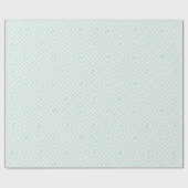 Papier Cadeau Mariage chic principal grec de menthe moderne (Plat)