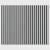 Papier Cadeau Mariage Chic Rayures Noir Blanc (Plat)