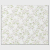 Papier Cadeau Mariage Classique Rose Blanche (Plat)