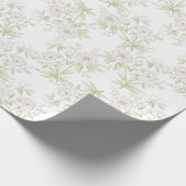 Papier Cadeau Mariage Classique Rose Blanche (Coin)