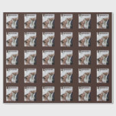 Papier Cadeau Mariage Couple Ajouter Photo Fun Magazine Couvertu (Plat)