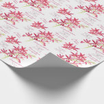 Papier Cadeau Mariage d'aquarelle de fleurs botaniques d'orchidé<br><div class="desc">Aquarelle d'orchidée rouge peint mariage couples nom personnalisé. Une partie de la collection de mariages de fleurs d'orchidées rouges. Idéal pour être utilisé comme mariage pour un cadeau spécial. Unique fleurs d'orchidées rouges peintes à la main aquarelle et design par Sarah Trett pour www.mylittleedenweddings.com</div>