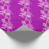 Papier Cadeau Mariage d'aquarelle d'orchidée violette (Coin)