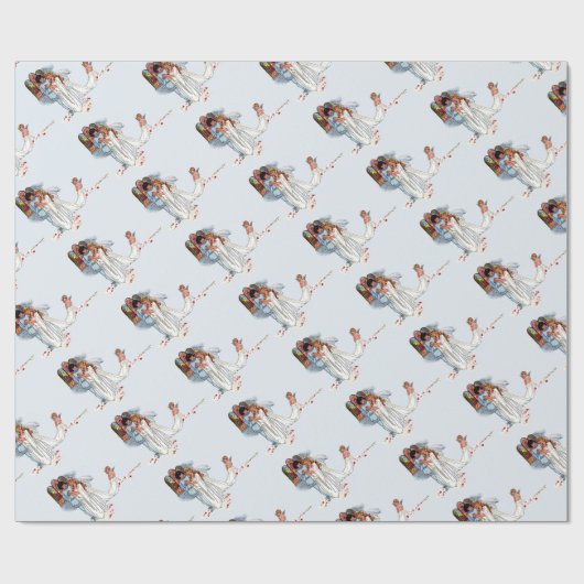 Papier Cadeau mariage de conte de fées (Plat)