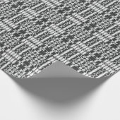 Papier Cadeau Mariage de dentelle sur fond noir (Coin)