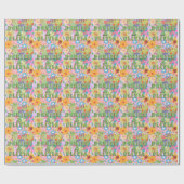 Papier Cadeau Mariage de fleurs (Plat)