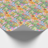 Papier Cadeau Mariage de fleurs (Coin)