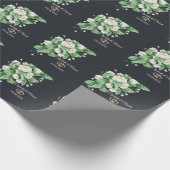 Papier Cadeau Mariage de fleurs blanches (Coin)