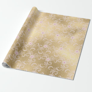 PAPIER CADEAU MARIAGE DE L'ANNIVERSAIRE ÉLÉGANT DE LA LACE D'O