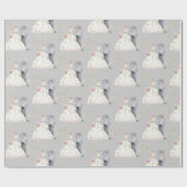 Papier Cadeau Mariage de mariée et de chambre (Plat)