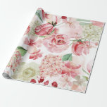 Papier Cadeau Mariage de motifs floraux d'aquarelle de couleur e<br><div class="desc">Peach Watercolor Floral Pattern tendance et chic Blush rose Flowers Mariage ou tout autre cadeau d'occasion spéciale Envelopper * Voir ma boutique pour voir toute la collection!</div>