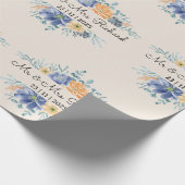 Papier Cadeau Mariage de nom de calligraphie de script personnal (Coin)