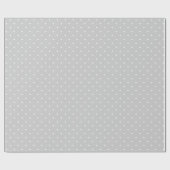 Papier Cadeau Mariage de points blancs gris chic (Plat)