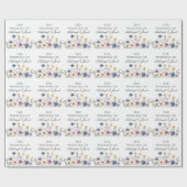 Papier Cadeau Mariage de printemps aux fleurs sauvages élégantes (Plat)