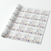Papier Cadeau Mariage de printemps aux fleurs sauvages élégantes (Déroulé)