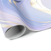 Papier Cadeau Mariage de verre doré Lavender (Coin rond)