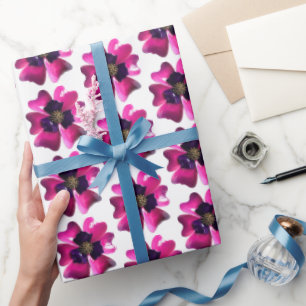 Papier Cadeau Mariage d'été Fleur d'Orchidée Violet Tropical MOD