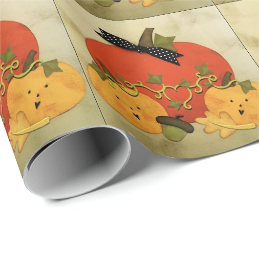 Papier Cadeau Mariage d'Halloween d'Octobre (Coin rond)
