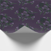 Papier Cadeau Mariage élégant à la florale violette (Coin)