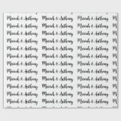 Papier Cadeau Mariage Élégant Créatif Classique Noir Blanc (Plat)