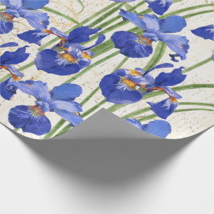 Papier Cadeau Mariage élégant et élégant au Damas d'or Flora