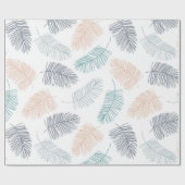 Papier Cadeau Mariage Feuilles Tropicales Botaniqu (Plat)