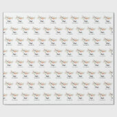 Papier Cadeau Mariage Fleurs de Pêche (Plat)