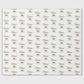 Papier Cadeau Mariage Fleurs de Pêche (Plat)