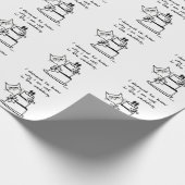 Papier Cadeau Mariage gai - les exigences de chat à inviter (Coin)